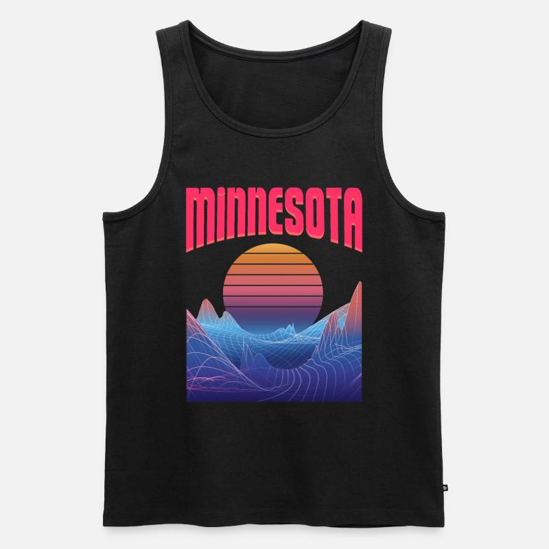 Minnesota - Männer Premium Bio Tank Top - Schwarz