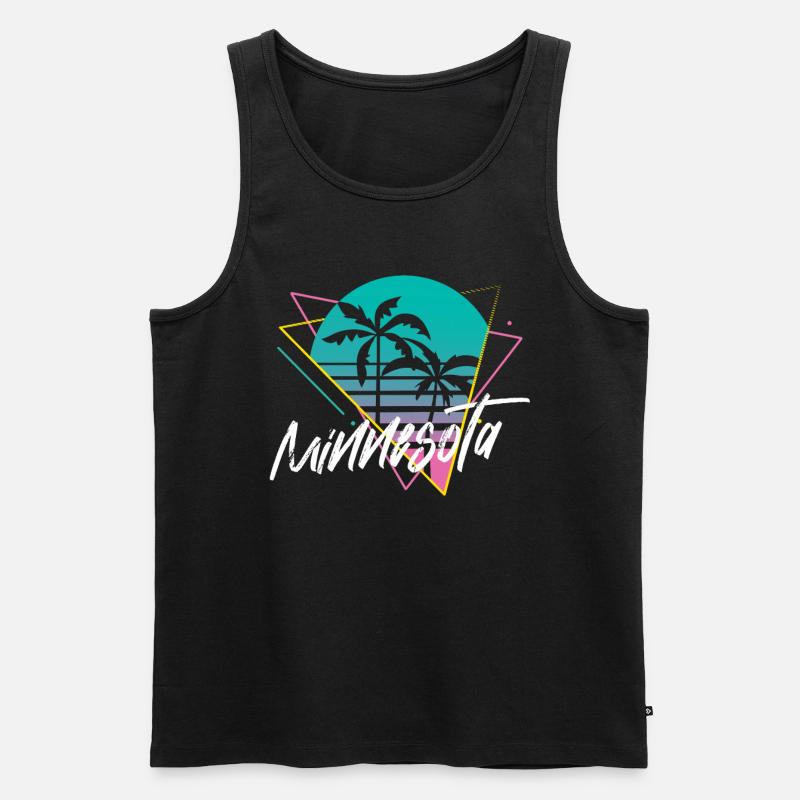 Minnesota - Männer Premium Bio Tank Top - Schwarz