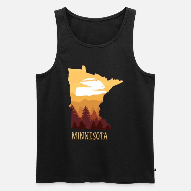 Minnesota - Männer Premium Bio Tank Top - Schwarz