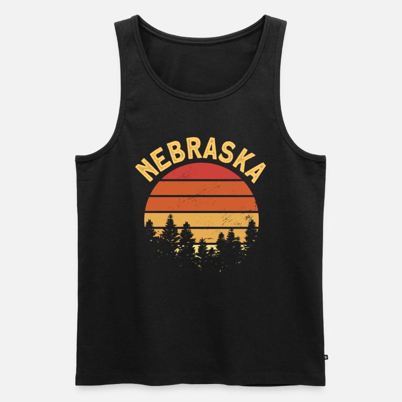 Nebraska - Männer Premium Bio Tank Top - Schwarz
