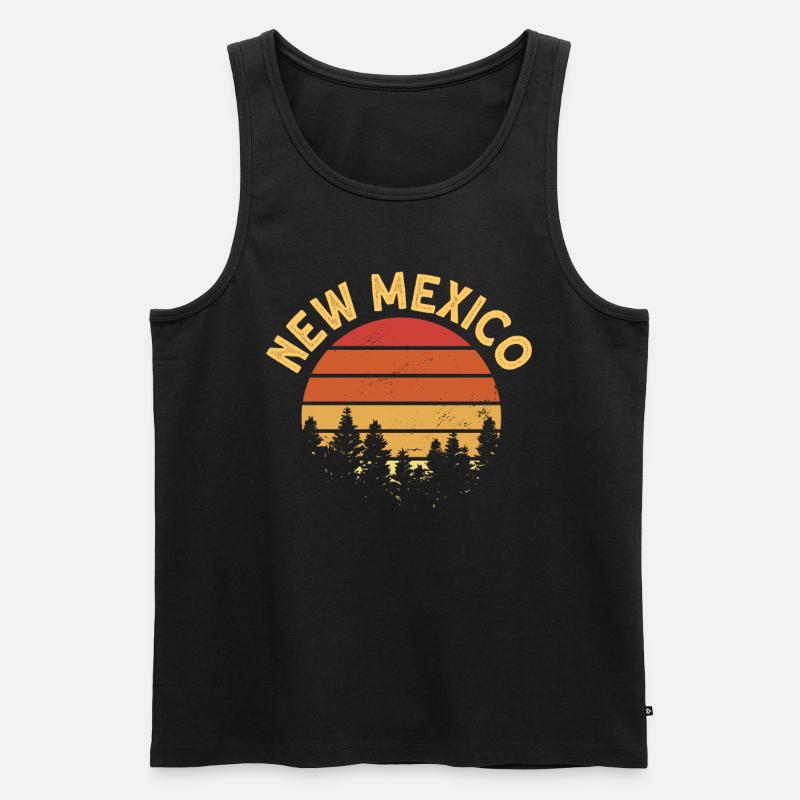 New Mexico - Männer Premium Bio Tank Top - Schwarz