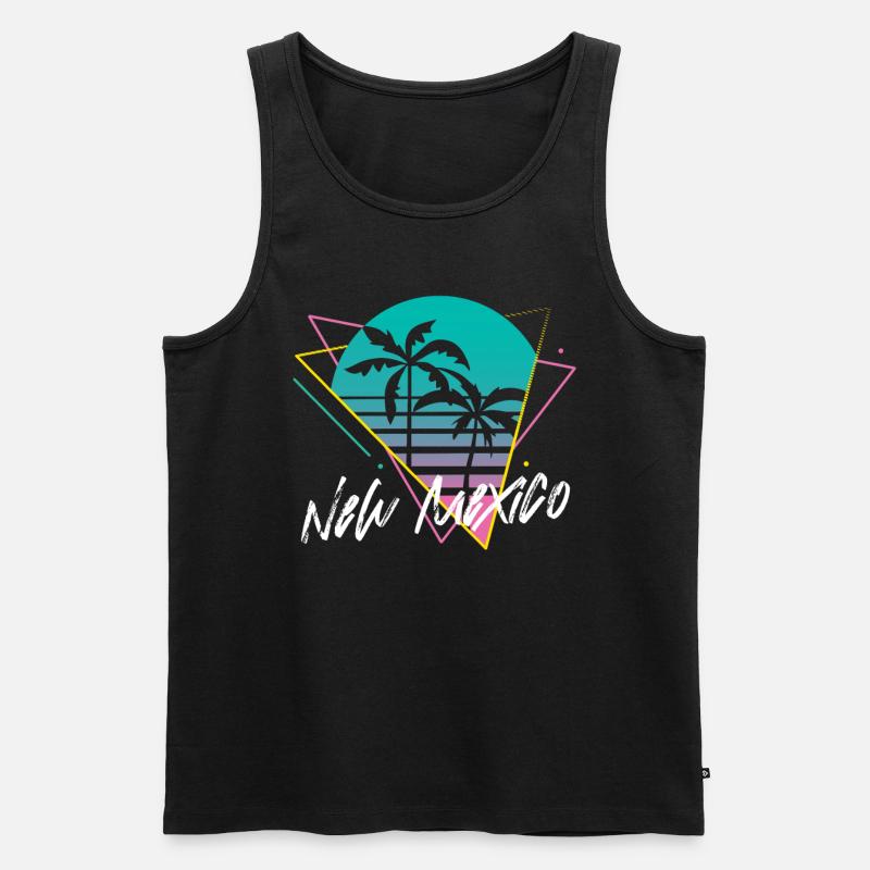 New Mexico - Männer Premium Bio Tank Top - Schwarz