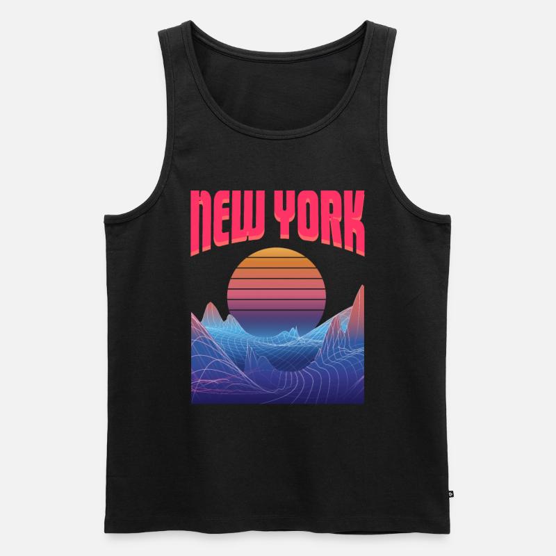 New York - Männer Premium Bio Tank Top - Schwarz