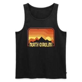 North Carolina - Männer Premium Bio Tank Top - Schwarz - Vorne - AI Model Male 178 light (178cm)