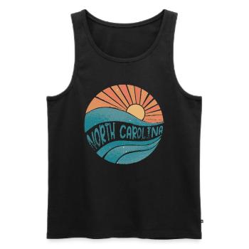 North Carolina - Männer Premium Bio Tank Top - Schwarz - Vorne - AI Model Male 178 light (178cm)