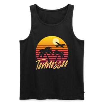 Tennessee - Men's Premium Organic Tank Top - black - Front - AI Model Male 178 light (178cm)