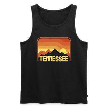 Tennessee - Men's Premium Organic Tank Top - black - Front - AI Model Male 178 light (178cm)