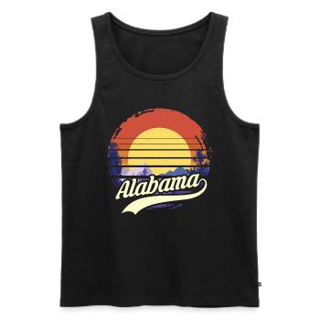 Alabama - Men's Premium Organic Tank Top - black - Front - AI Model Male 178 light (178cm)