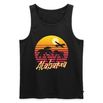 Alabama - Men's Premium Organic Tank Top - black - Front - AI Model Male 178 light (178cm)