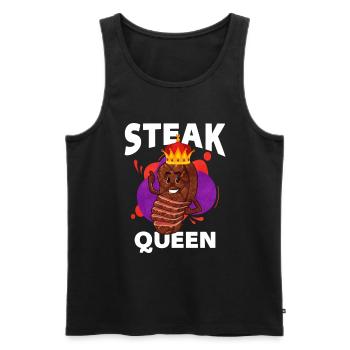 Steak - Männer Premium Bio Tank Top - Schwarz - Vorne - AI Model Male 178 light (178cm)