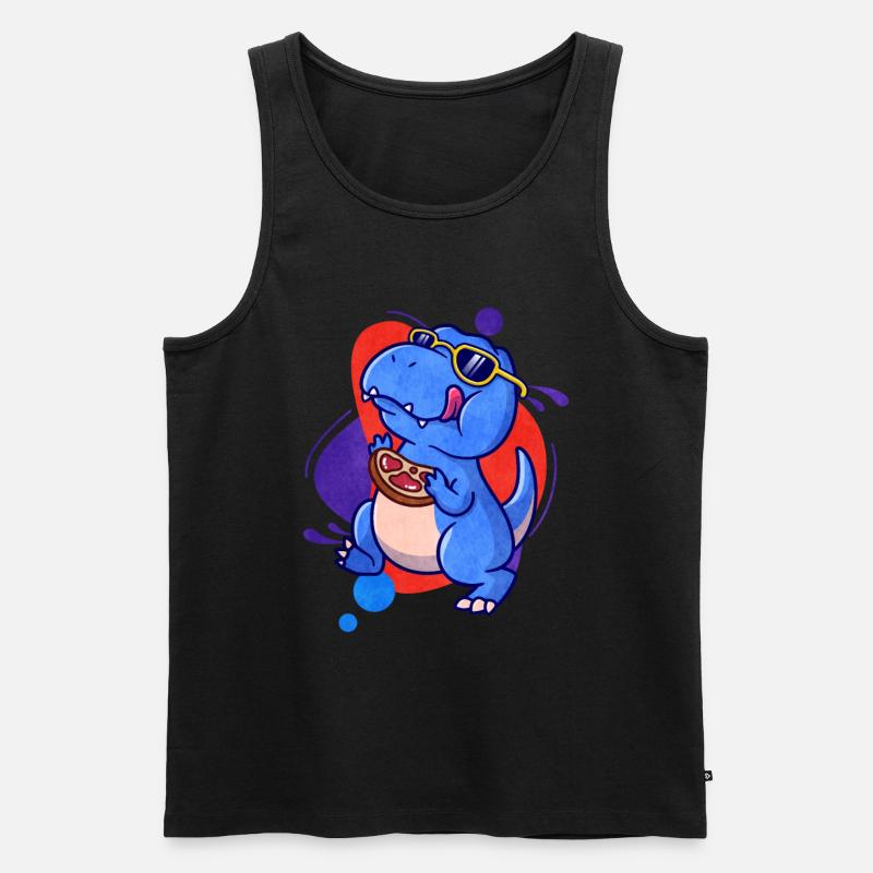 Steak - Männer Premium Bio Tank Top - Schwarz
