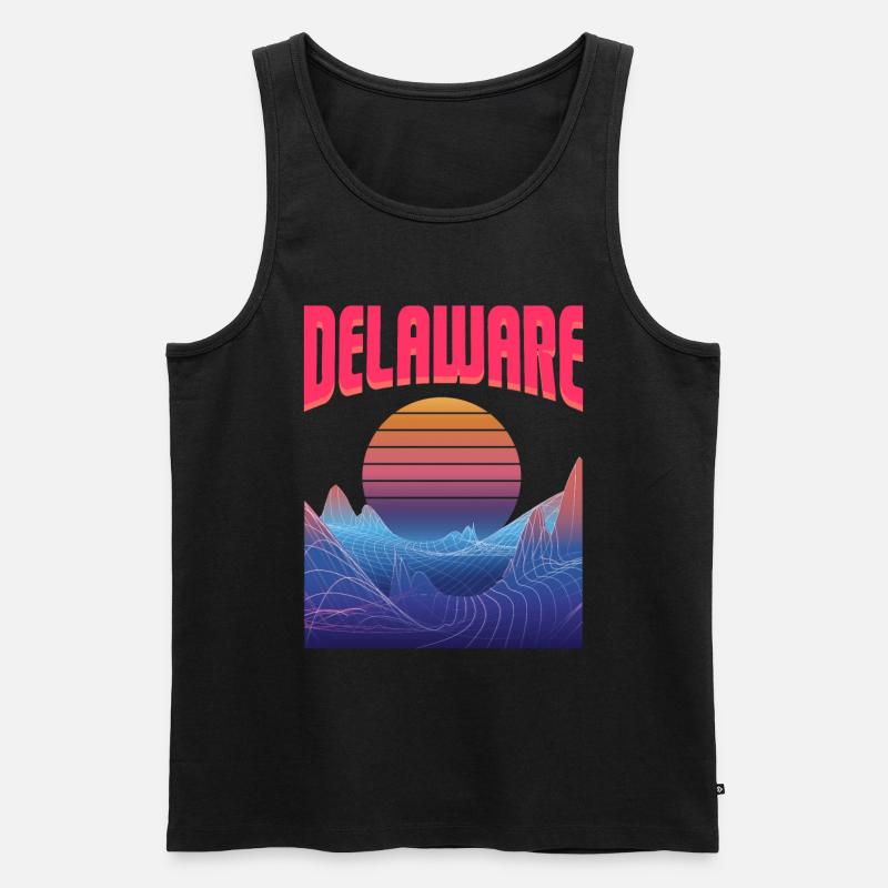 delaware - Männer Premium Bio Tank Top - Schwarz
