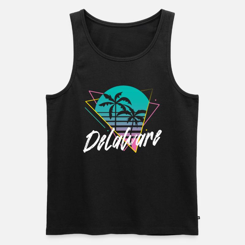 delaware - Männer Premium Bio Tank Top - Schwarz