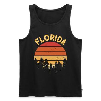 Florida - Men's Premium Organic Tank Top - black - Front - AI Model Male 178 light (178cm)
