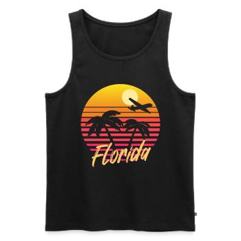 Florida - Men's Premium Organic Tank Top - black - Front - AI Model Male 178 light (178cm)