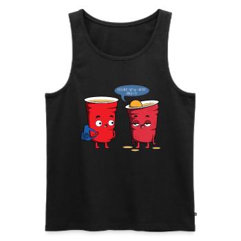 Beerpong - Männer Premium Bio Tank Top - Schwarz - Vorne - Michal (187cm)