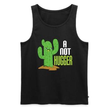 Cactus No Hug Social Distancing - Men's Premium Organic Tank Top - black - Front - Michal (187cm)