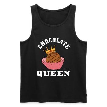 Chocolate queen - Men's Premium Organic Tank Top - black - Front - AI Model Male 178 light (178cm)