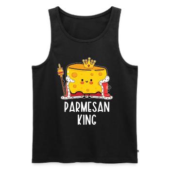 Parmesan - Männer Premium Bio Tank Top - Schwarz - Vorne - AI Model Male 178 light (178cm)