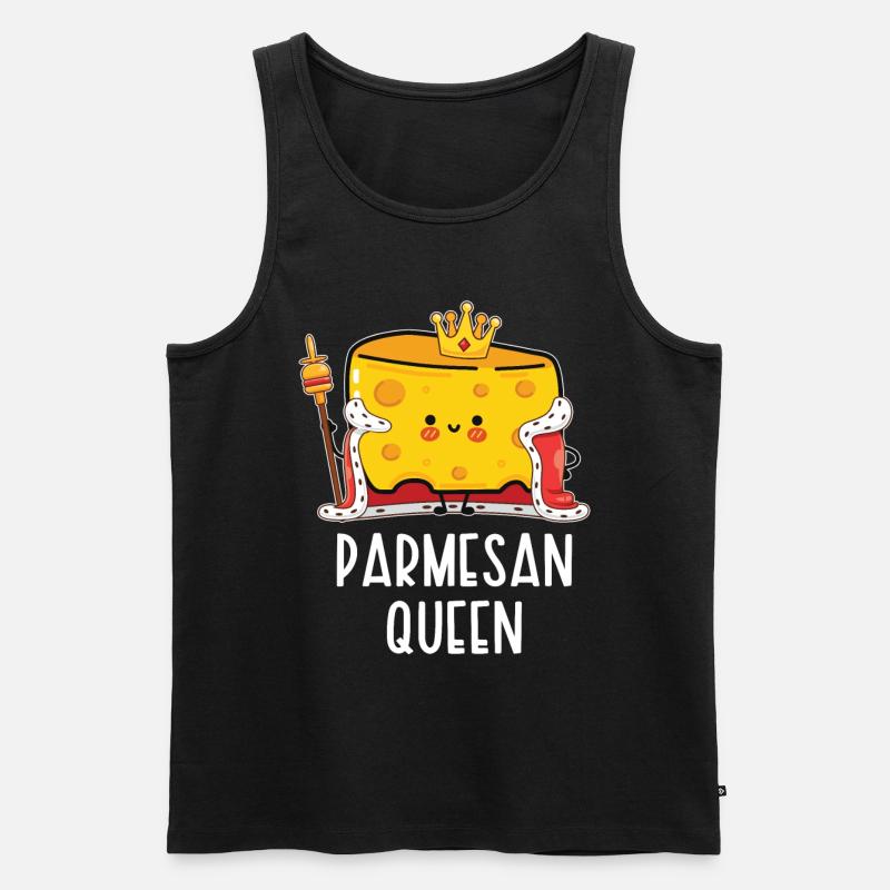 Parmesan - Männer Premium Bio Tank Top - Schwarz