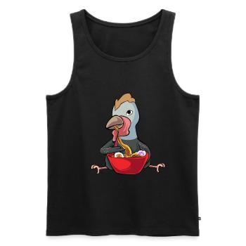 Perlhühner Perlhuhn Guinea Fowl - Männer Premium Bio Tank Top - Schwarz - Vorne - AI Model Male 178 light (178cm)