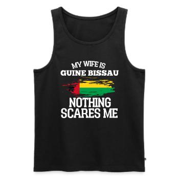 Guinea Bissau Wife - Men's Premium Organic Tank Top - black - Front - Michal (187cm)