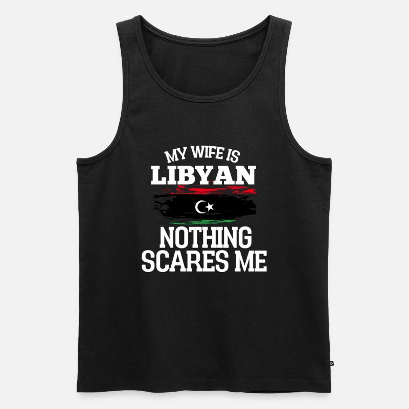 Libia Ehefrau - Männer Premium Bio Tank Top - Schwarz