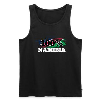 Namibia - Men's Premium Organic Tank Top - black - Front - Michal (187cm)