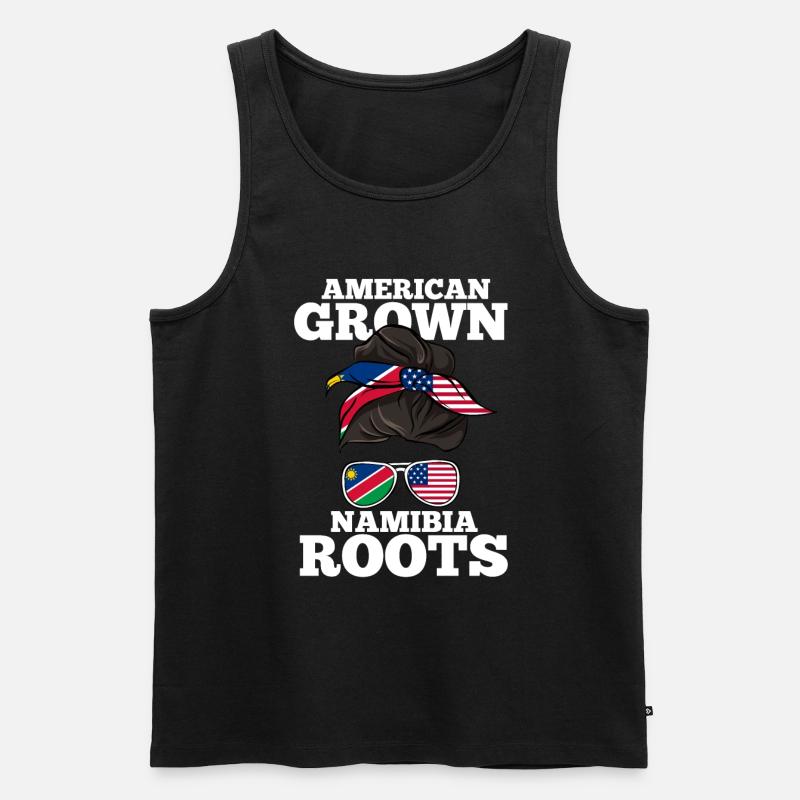 Namibia - Männer Premium Bio Tank Top - Schwarz