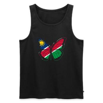 Namibia - Men's Premium Organic Tank Top - black - Front - Michal (187cm)