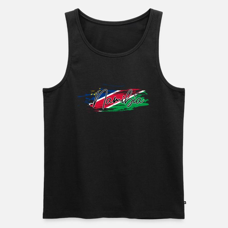 Namibia - Männer Premium Bio Tank Top - Schwarz