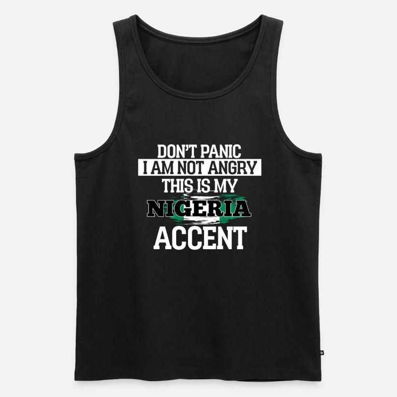 Nigeria - Männer Premium Bio Tank Top - Schwarz