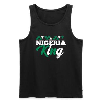 Nigeria - Männer Premium Bio Tank Top - Schwarz - Vorne - Michal (187cm)