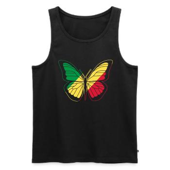 Kongo - Männer Premium Bio Tank Top - Schwarz - Vorne - AI Model Male 178 light (178cm)