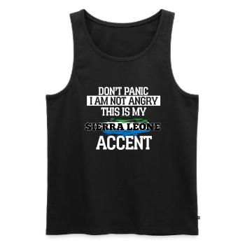 Sierra Leone - Männer Premium Bio Tank Top - Schwarz - Vorne - AI Model Male 178 light (178cm)
