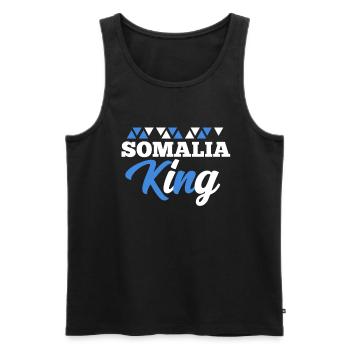 Somalia - Men's Premium Organic Tank Top - black - Front - AI Model Male 178 light (178cm)
