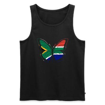 Afrique du Sud - Débardeur bio Premium Homme - noir - Devant - AI Model Male 178 light (178cm)