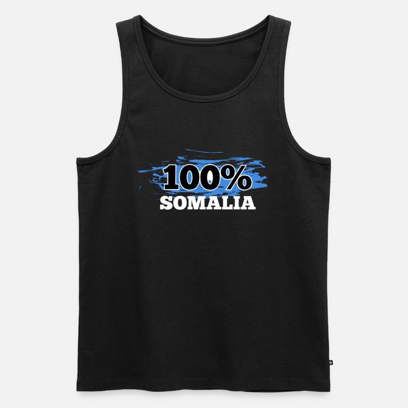 Somalia - Männer Premium Bio Tank Top - Schwarz