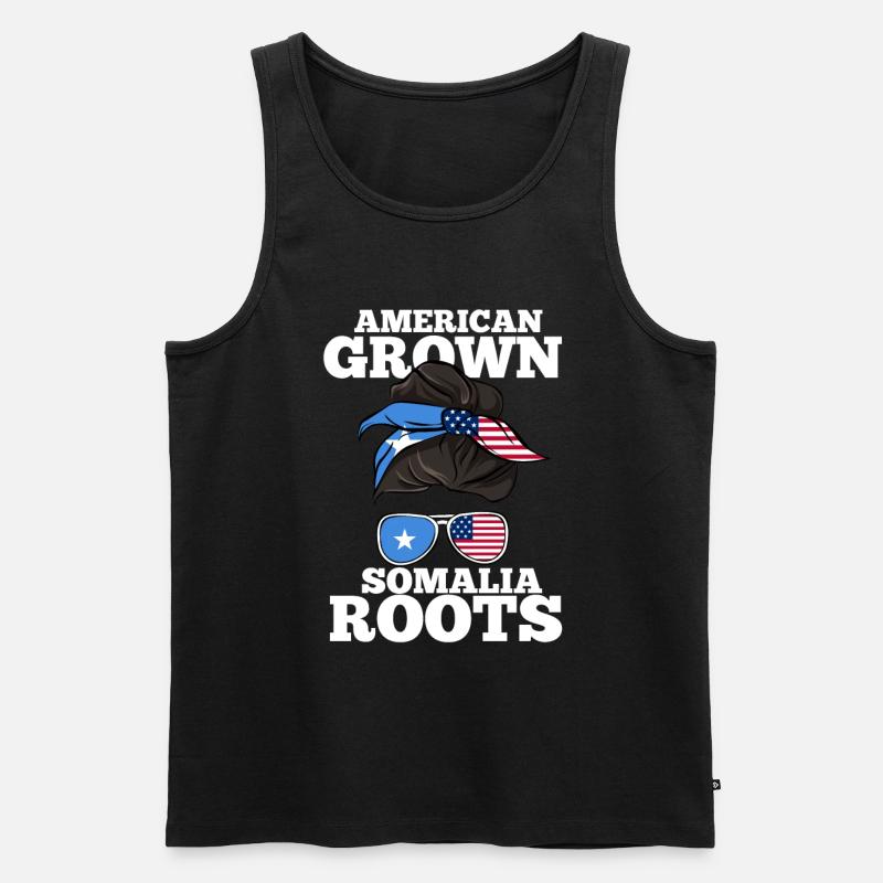 Somalia - Männer Premium Bio Tank Top - Schwarz