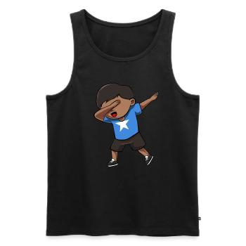 Somalia - Men's Premium Organic Tank Top - black - Front - AI Model Male 178 light (178cm)