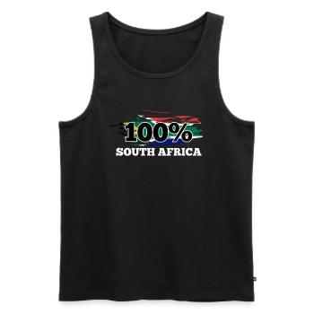 Afrique du Sud - Débardeur bio Premium Homme - noir - Devant - AI Model Male 178 light (178cm)