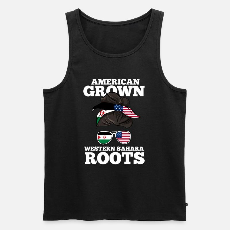 Westsahara - Männer Premium Bio Tank Top - Schwarz