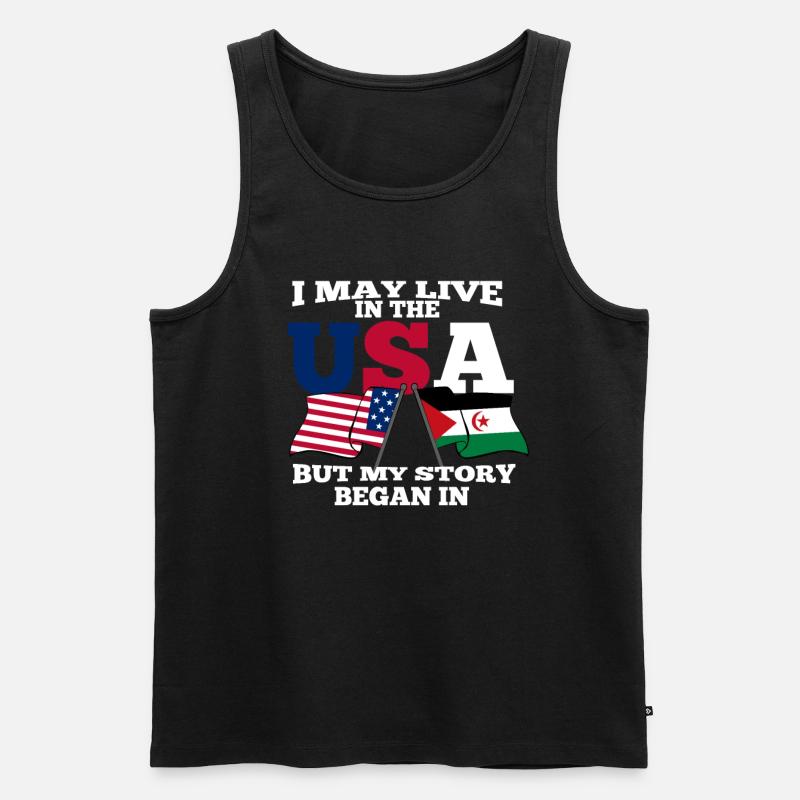 Westsahara - Männer Premium Bio Tank Top - Schwarz