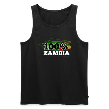 Sambia - Männer Premium Bio Tank Top - Schwarz - Vorne - AI Model Male 178 light (178cm)