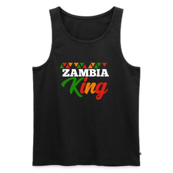 Sambia - Männer Premium Bio Tank Top - Schwarz - Vorne - AI Model Male 178 light (178cm)