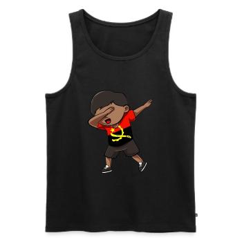 Angola - Men's Premium Organic Tank Top - black - Front - Michal (187cm)