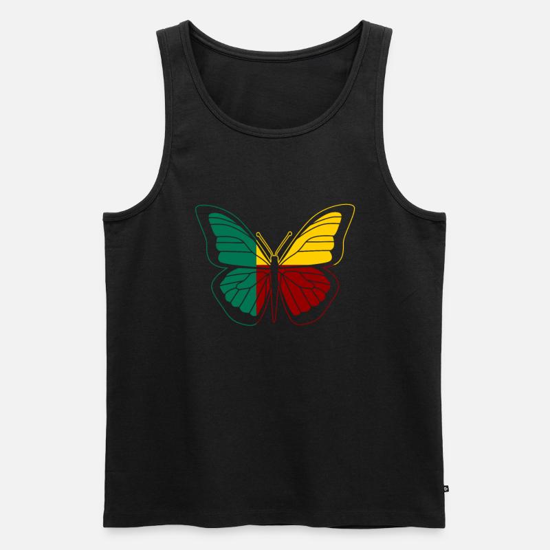 Benin - Männer Premium Bio Tank Top - Schwarz