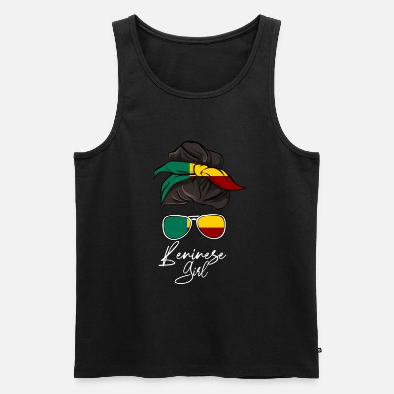 Benin - Männer Premium Bio Tank Top - Schwarz