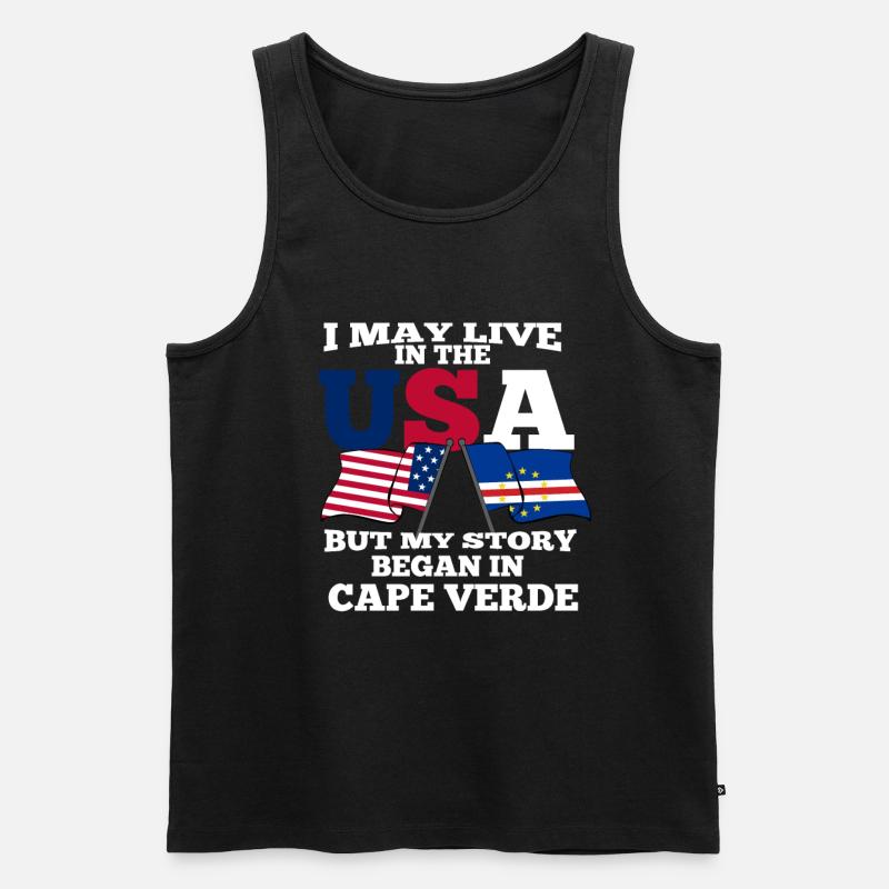 Cape Verde - Männer Premium Bio Tank Top - Schwarz