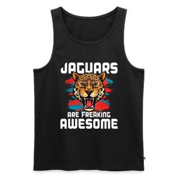 Jaguar - Männer Premium Bio Tank Top - Schwarz - Vorne - AI Model Male 178 light (178cm)
